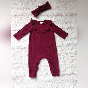 Cat & Jack Girl's Romper with Headband